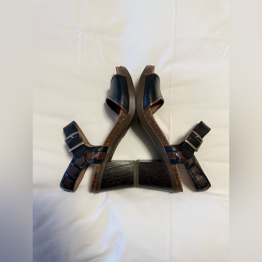 DANSKO | SZ 41 (US 11) | Black Leather Debby SLINGBACK Heel Sandals - Picture 8 of 12